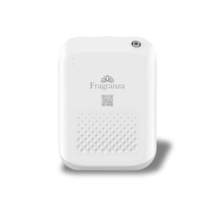 Rimini Plus all-in-one portable scent diffuser in white, front view